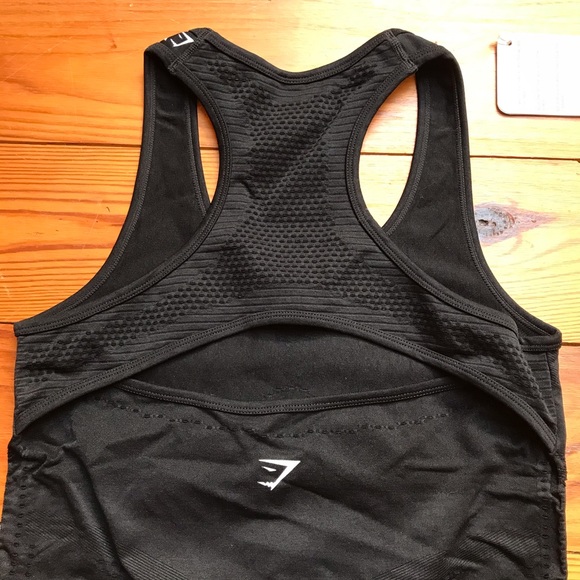 Gymshark Flawless Knit Vest Black Mesh Top, NWT, M - Picture 12 of 13